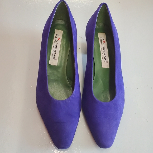 Vintage Charles David Suede Low Heels - Picture 1 of 11